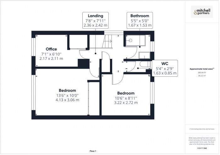 Floorplan for 4 Pennine Way, GU14